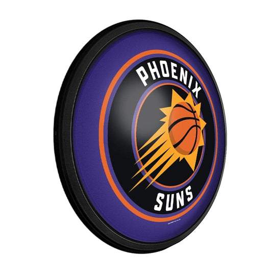 Phoenix Suns: Round Slimline Lighted Wall Sign - The Fan-Brand