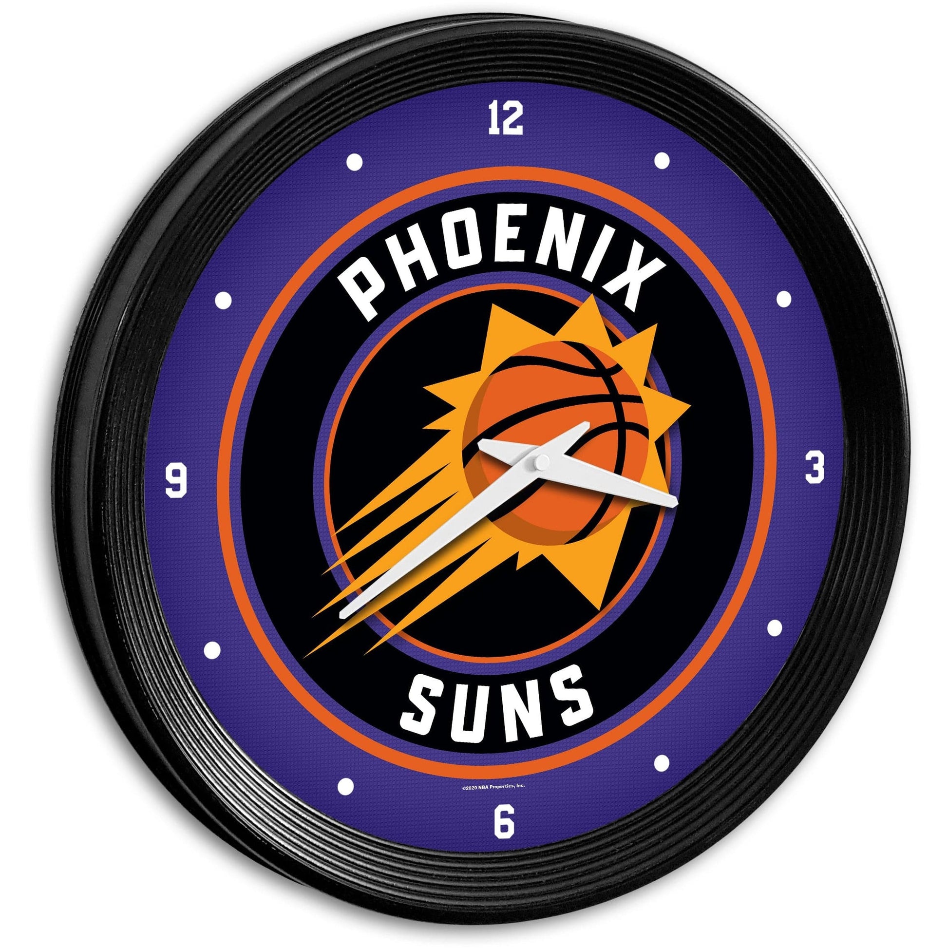 Phoenix Suns: Ribbed Frame Wall Clock - The Fan-Brand