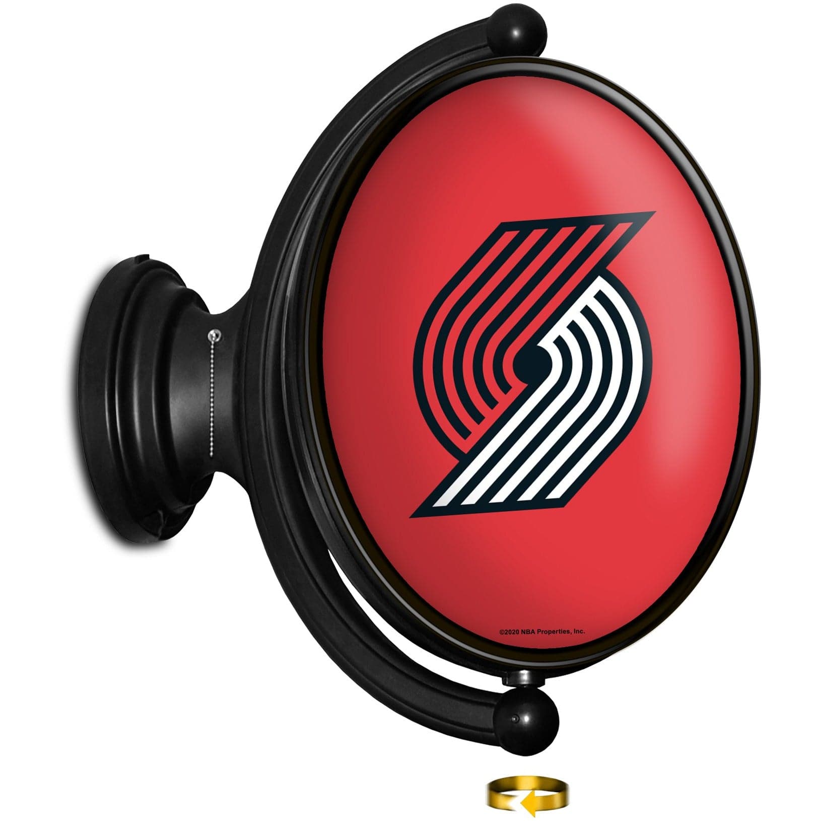 Portland Trail Blazers: Original Oval Rotating Lighted Wall Sign - The Fan-Brand