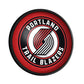 Portland Trail Blazers: Round Slimline Lighted Wall Sign - The Fan-Brand