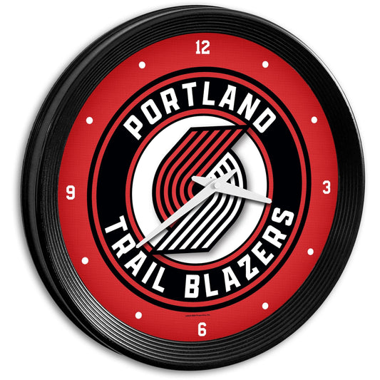 Portland Trail Blazers: Ribbed Frame Wall Clock - The Fan-Brand