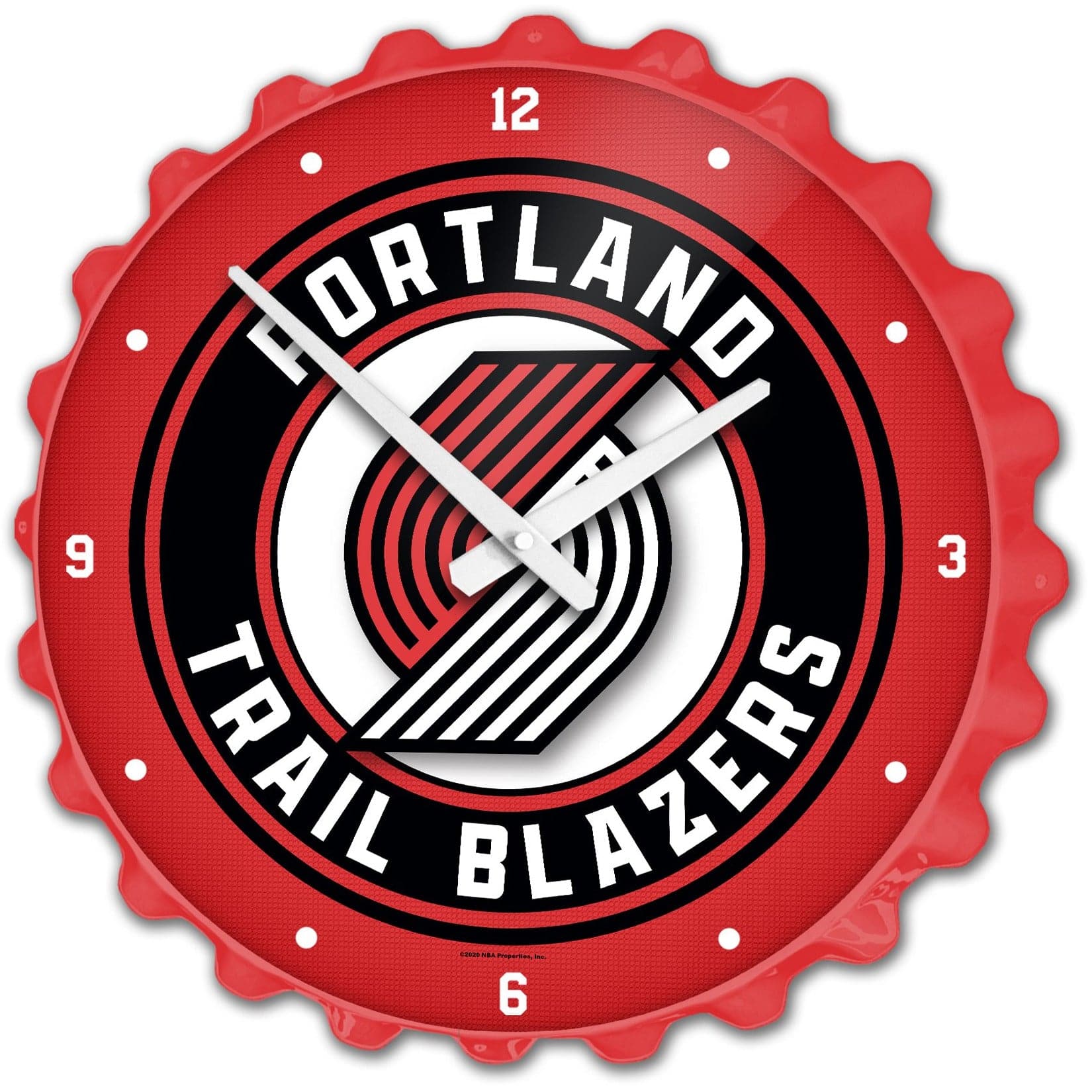 Portland Trail Blazers: Bottle Cap Wall Clock - The Fan-Brand