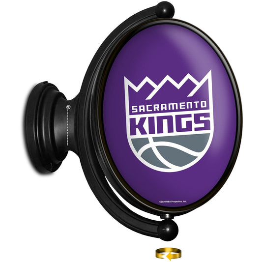 Sacramento Kings: Original Oval Rotating Lighted Wall Sign - The Fan-Brand