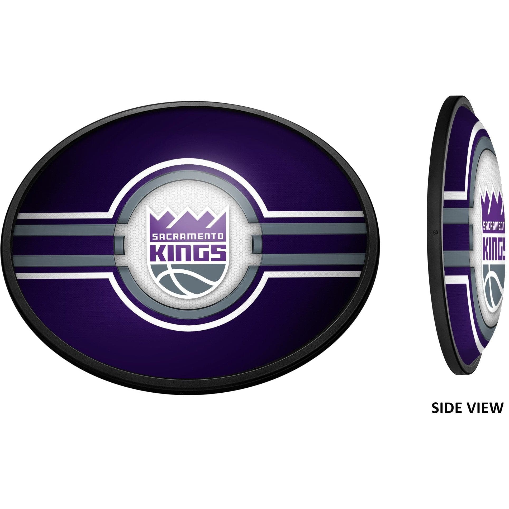 Sacramento Kings: Oval Slimline Lighted Wall Sign - The Fan-Brand