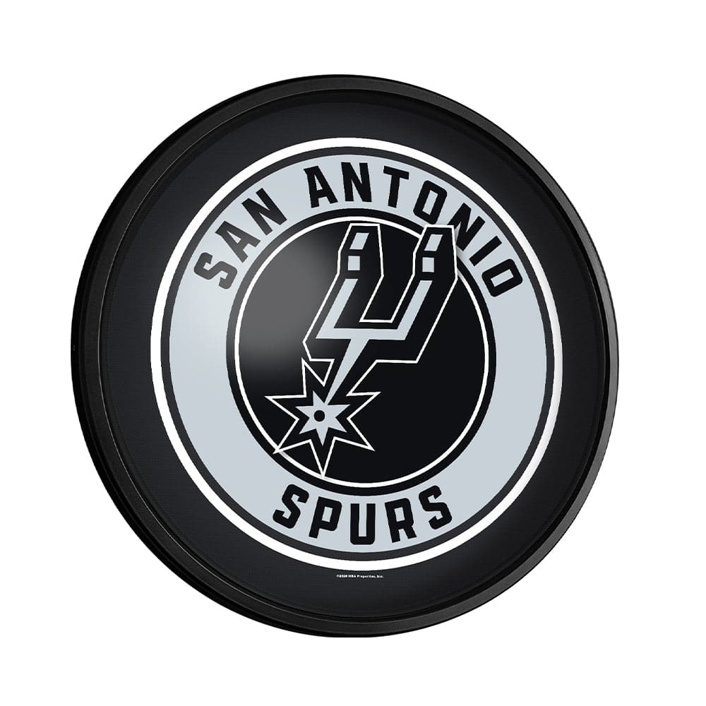 San Antonio Spurs: Round Slimline Lighted Wall Sign - The Fan-Brand