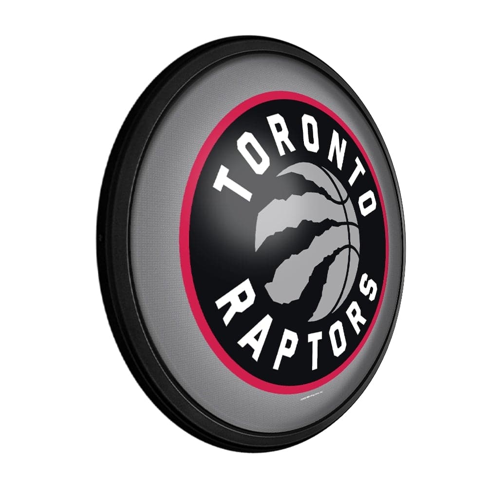 Toronto Raptors: Round Slimline Lighted Wall Sign - The Fan-Brand