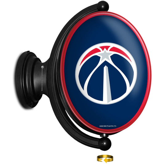 Washington Wizards: Original Oval Rotating Lighted Wall Sign - The Fan-Brand