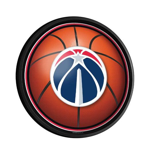 Washington Wizards: Basketball - Round Slimline Lighted Wall Sign - The Fan-Brand