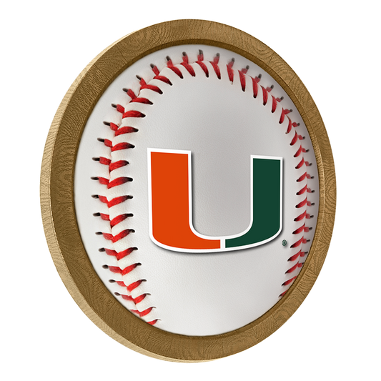 Miami Hurricanes: Baseball - "Faux" Barrel Frame Sign Default Title