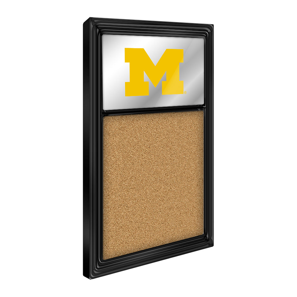 Michigan Wolverines: Mirrored Cork Note Board Default Title