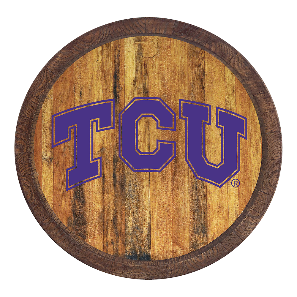 TCU Horned Frogs: "Faux" Barrel Top Sign Default Title