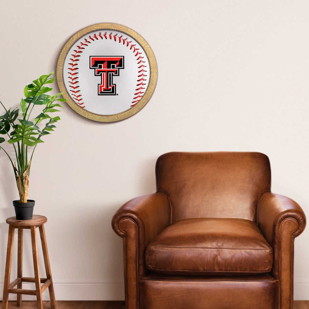 Texas Tech Red Raiders: Baseball - "Faux" Barrel Frame Sign Default Title