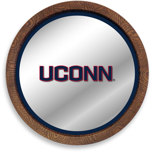 UConn Huskies: "Faux" Barrel Top Mirrored Wall Sign - The Fan-Brand