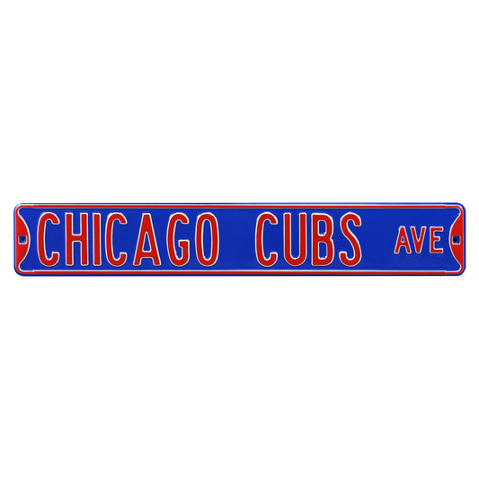 Chicago Cubs Steel Street Sign-CHICAGO CUBS AVE
