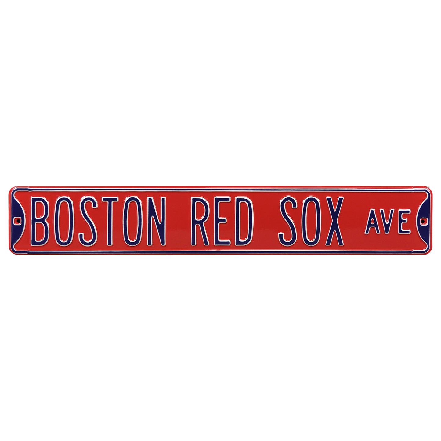 Boston Red Sox Steel Street Sign-BOSTON RED SOX AVE on red