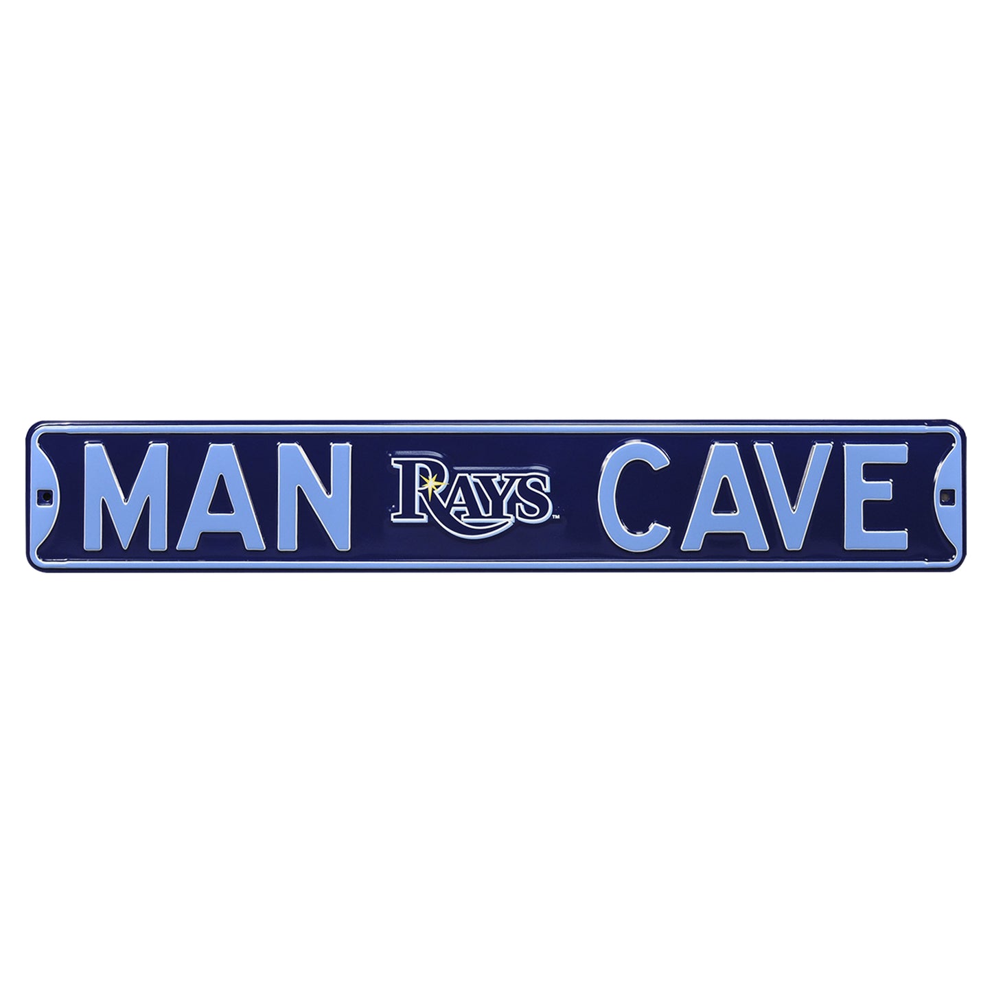 Tampa Bay Rays Steel Street Sign with Logo-MAN CAVE