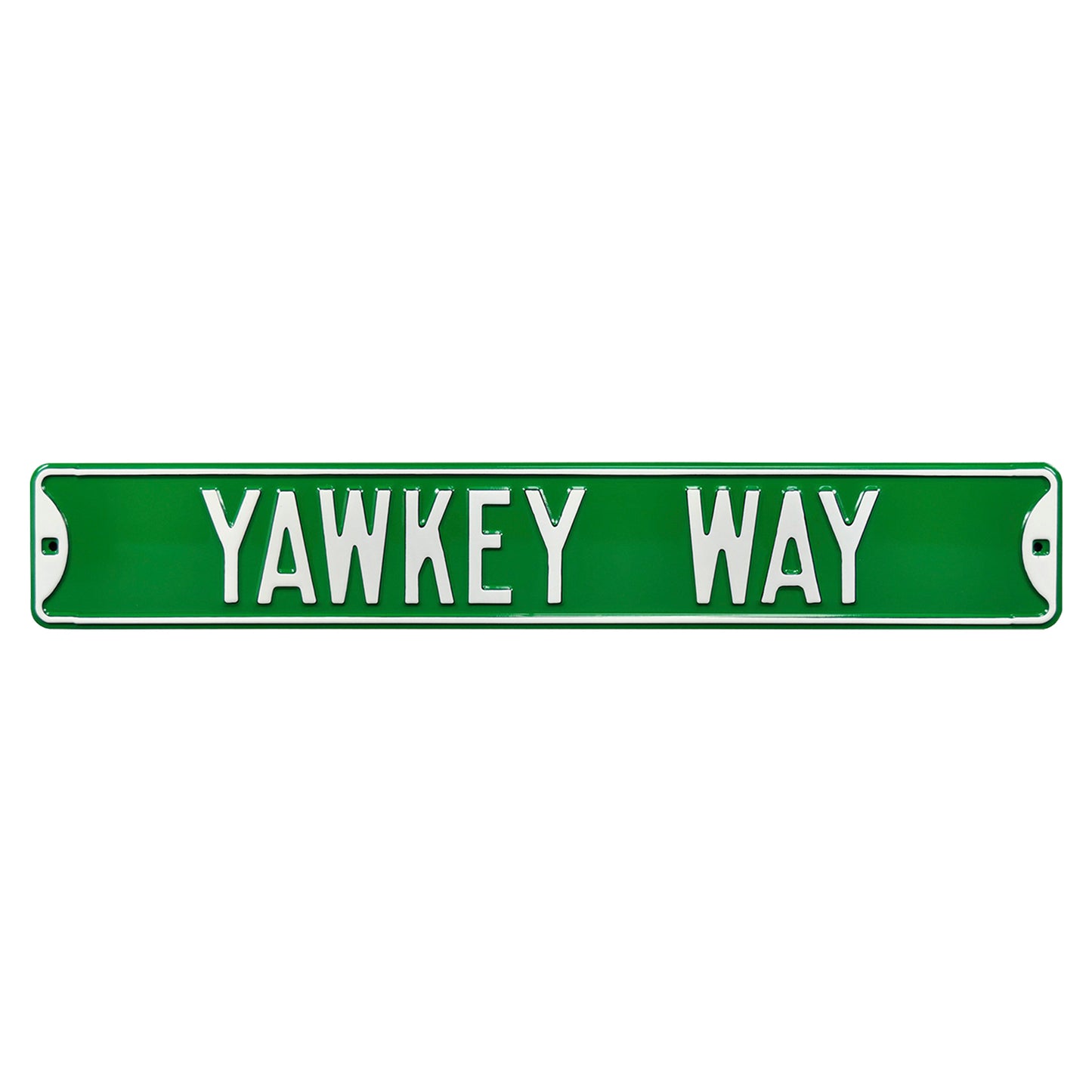 Boston Red Sox Steel Street Sign-YAWKEY WAY on Green