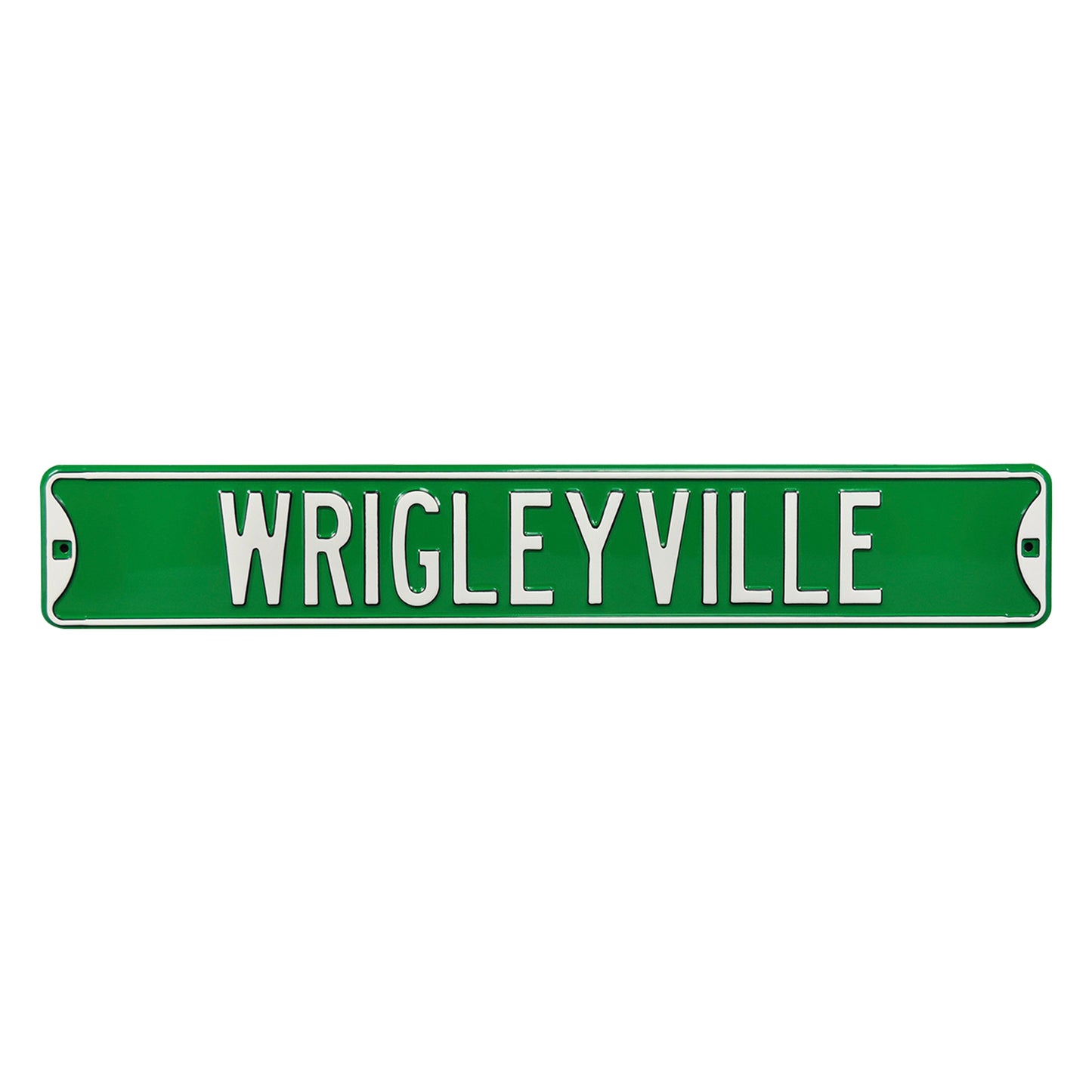 Chicago Cubs Steel Street Sign-WRIGLEYVILLE