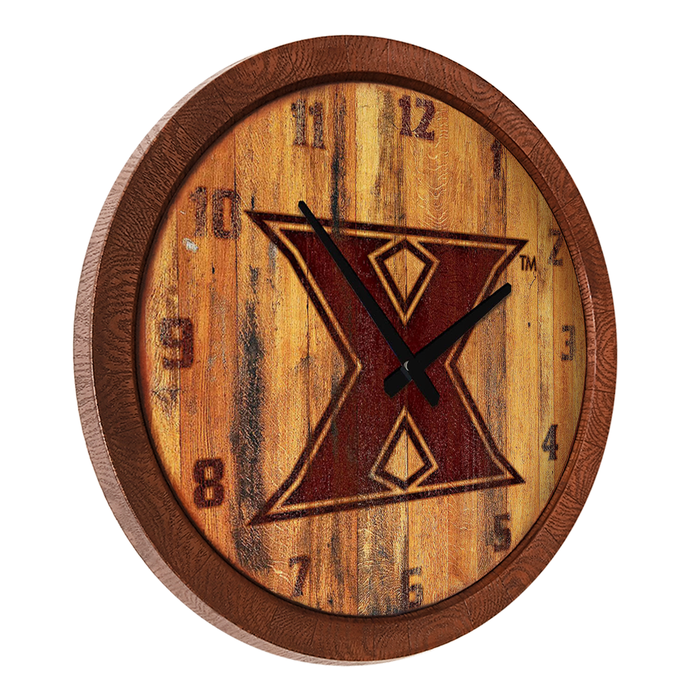 Xavier Musketeers: Branded "Faux" Barrel Top Wall Clock - The Fan-Brand