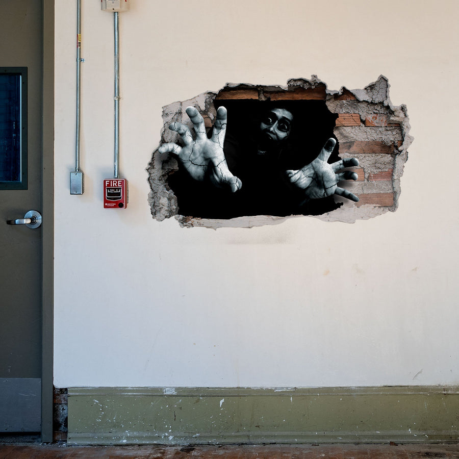 Possessed Maniac Out of the Wall        -   Removable     Adhesive Decal