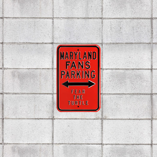 Maryland Terrapins: Fear The Turtle Parking - Officially Licensed Metal Street Sign