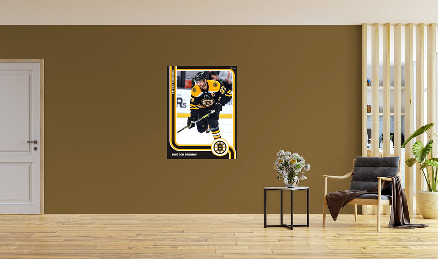 Patrice Bergeron - Peel & Stick Poster - Official NHL - Boston Bruins - Reusable Vinyl Wall Decal