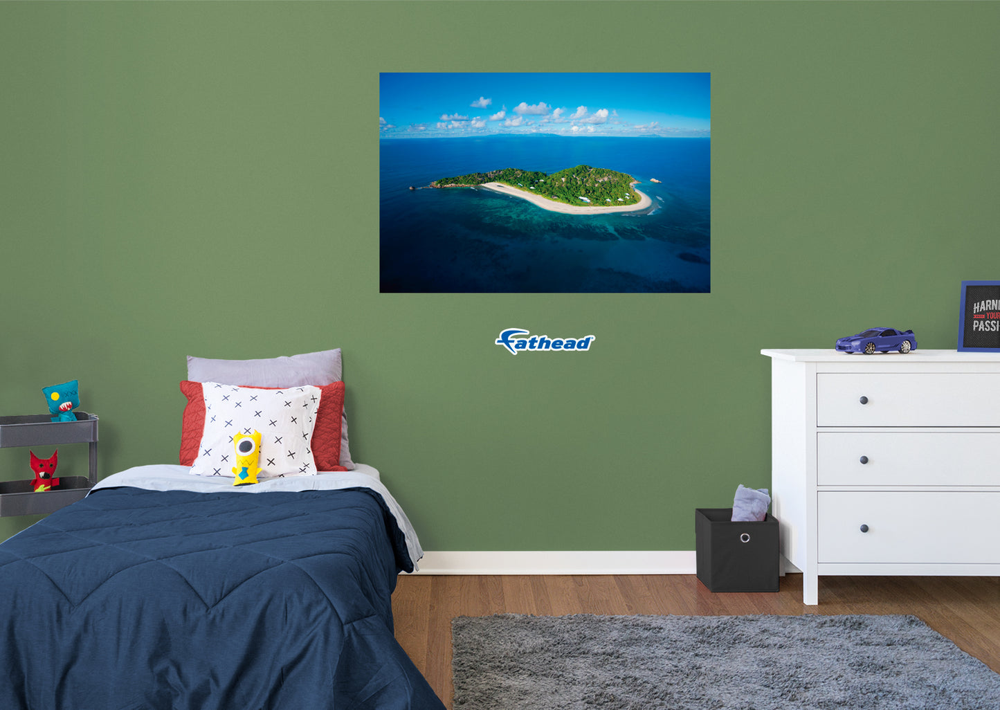 Generic Scenery: Island Poster        -   Removable     Adhesive Decal