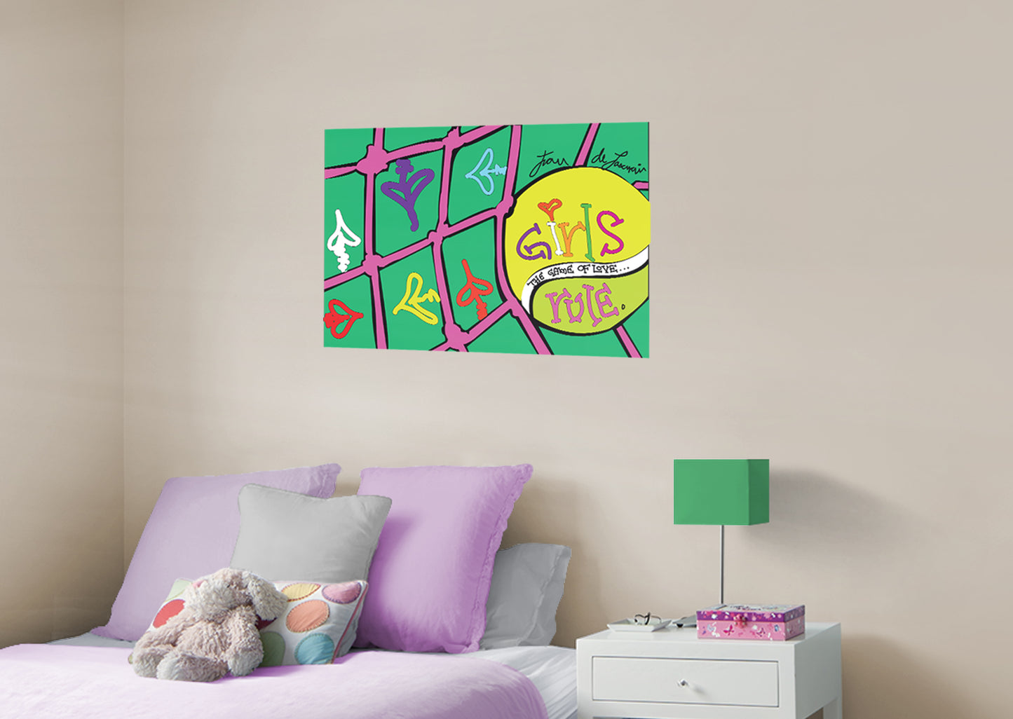Dream Big Art:  Girls Rule Mural        - Officially Licensed Juan de Lascurain Removable Wall   Adhesive Decal