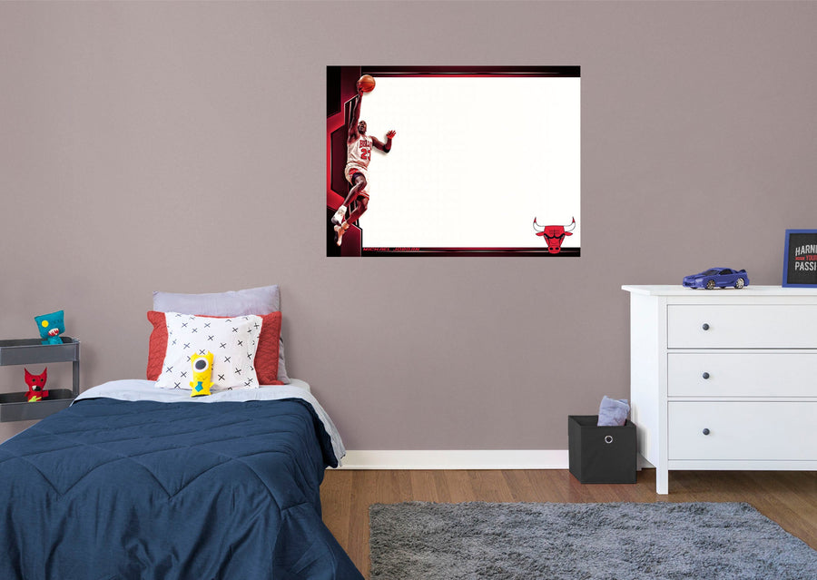 Chicago Bulls - Michael Jordan - Dry Erase Whiteboard - Official NBA - Reusable Vinyl Wall Decal