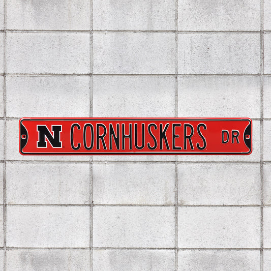 Nebraska Cornhuskers: Cornhuskers Drive - Officially Licensed Metal Street Sign
