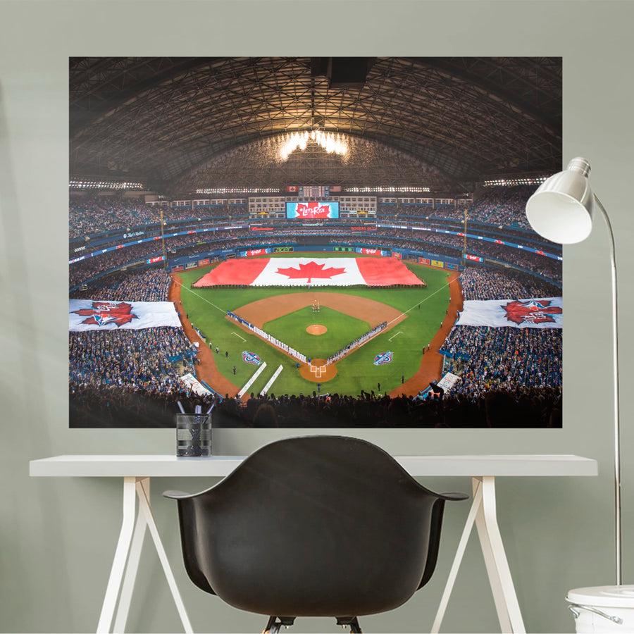 Rogers Centre Canadian Flag Mural - Peel & Stick Poster - Official MLB - Toronto Blue Jays - Reusable Vinyl Wall Decal