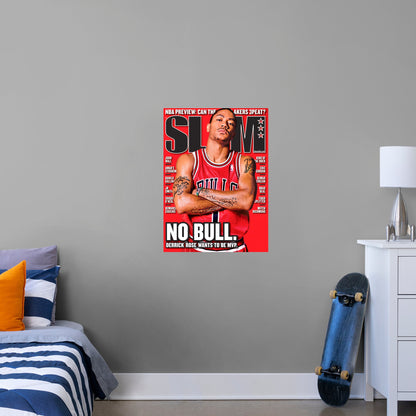 Chicago Bulls: Derrick Rose SLAM COVER        -   Removable     Adhesive Decal