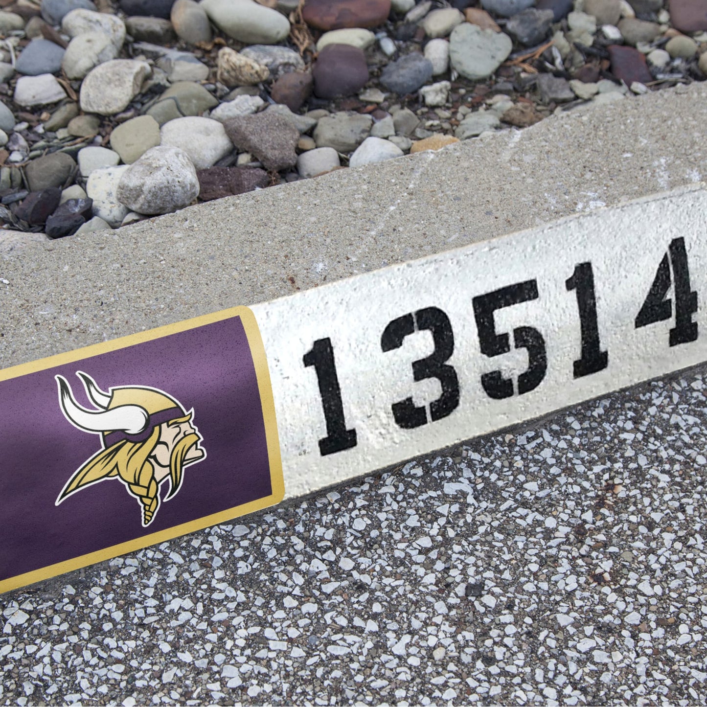 Minnesota Vikings:  Alumigraphic Address Block Logo        - Officially Licensed NFL    Outdoor Graphic