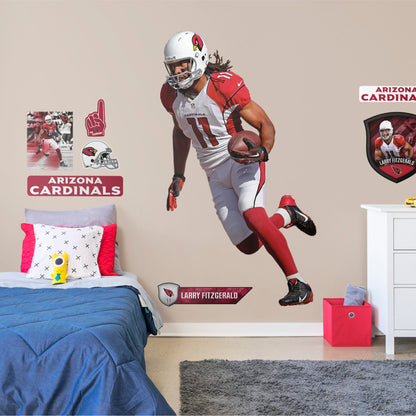 Arizona Cardinals: Larry Fitzgerald         - Officially Licensed NFL Removable Wall   Adhesive Decal