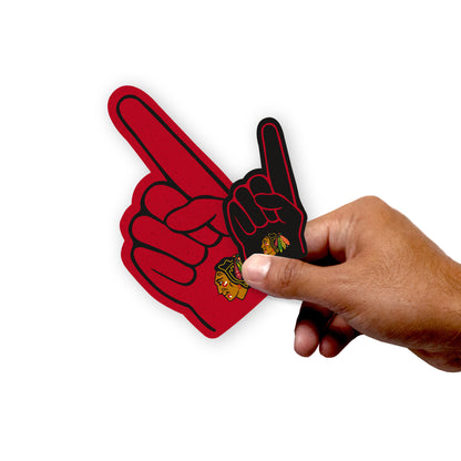 Chicago Blackhawks:    Foam Finger Minis        - Officially Licensed NHL Removable     Adhesive Decal