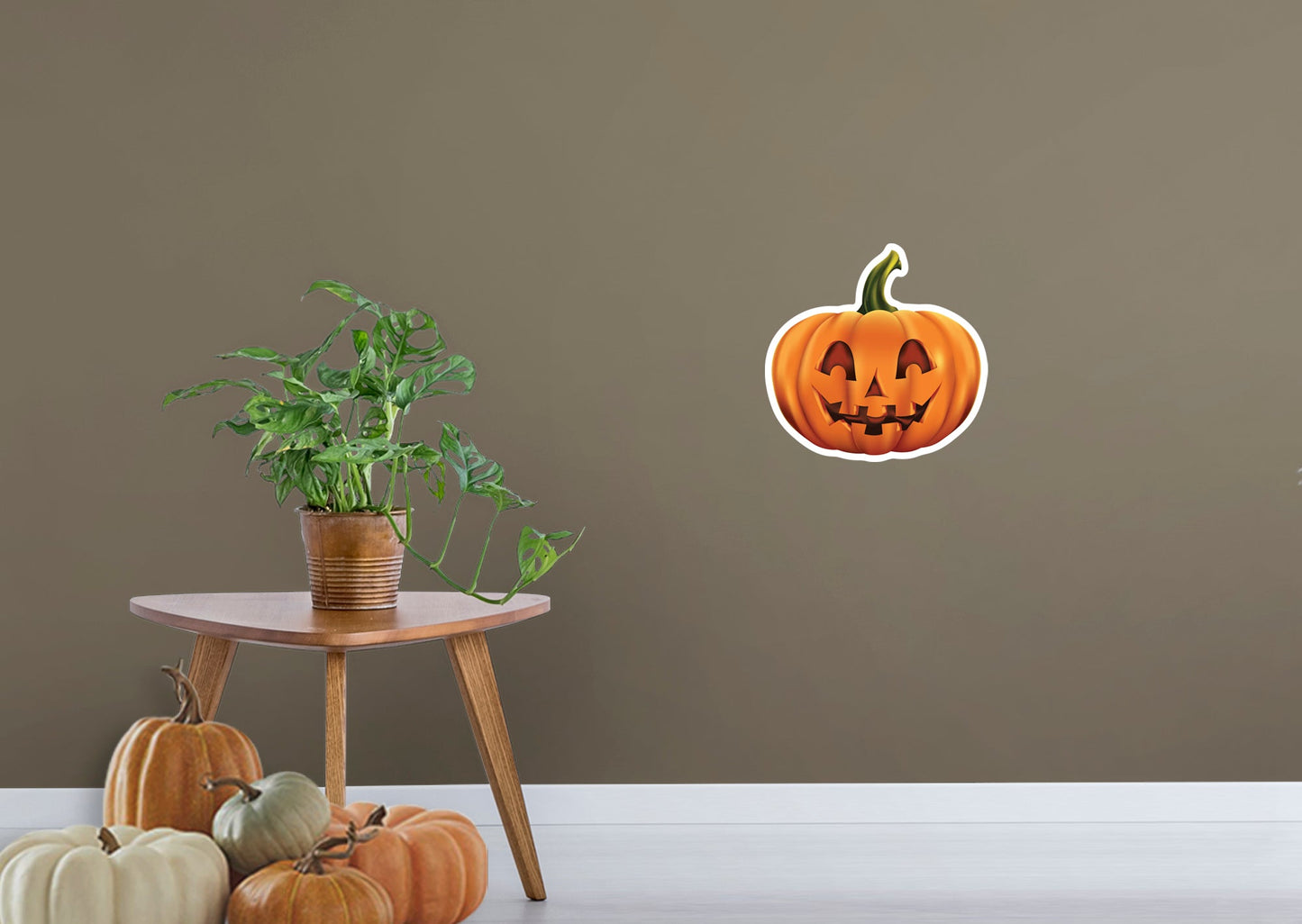 Halloween: Pumpkin Icon        -   Removable Wall   Adhesive Decal