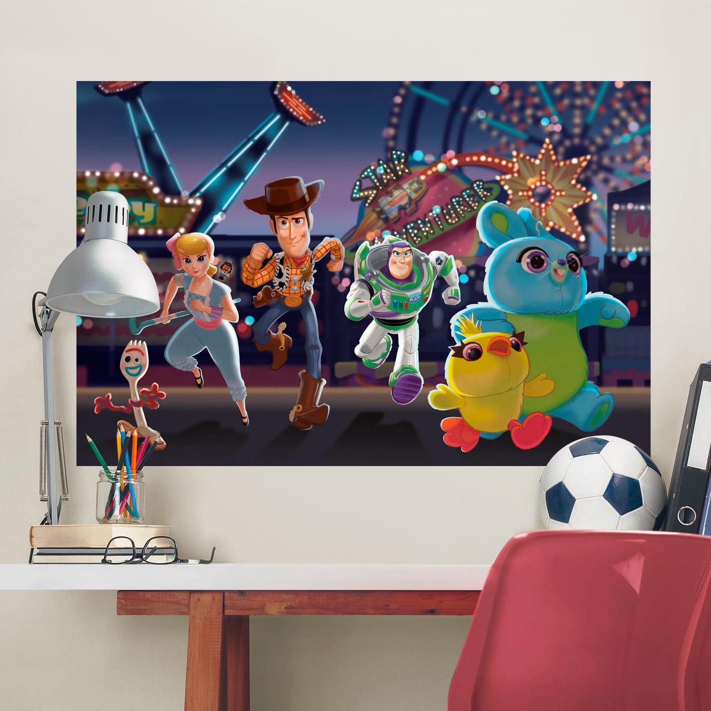 Toy Story 4:  Movie Poster Mural        - Officially Licensed Disney Removable Wall   Adhesive Decal