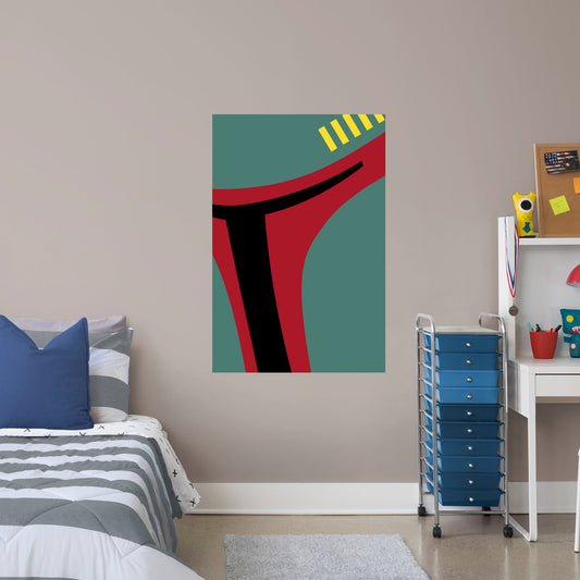 Boba Fett Minimalist Mural        - Officially Licensed Star Wars Removable Wall   Adhesive Decal