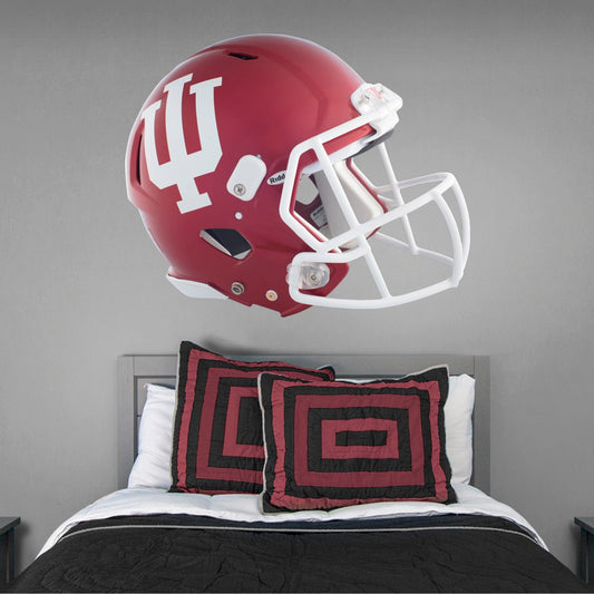 Indiana U: Indiana Hoosiers Crimson Helmet        - Officially Licensed NCAA Removable     Adhesive Decal