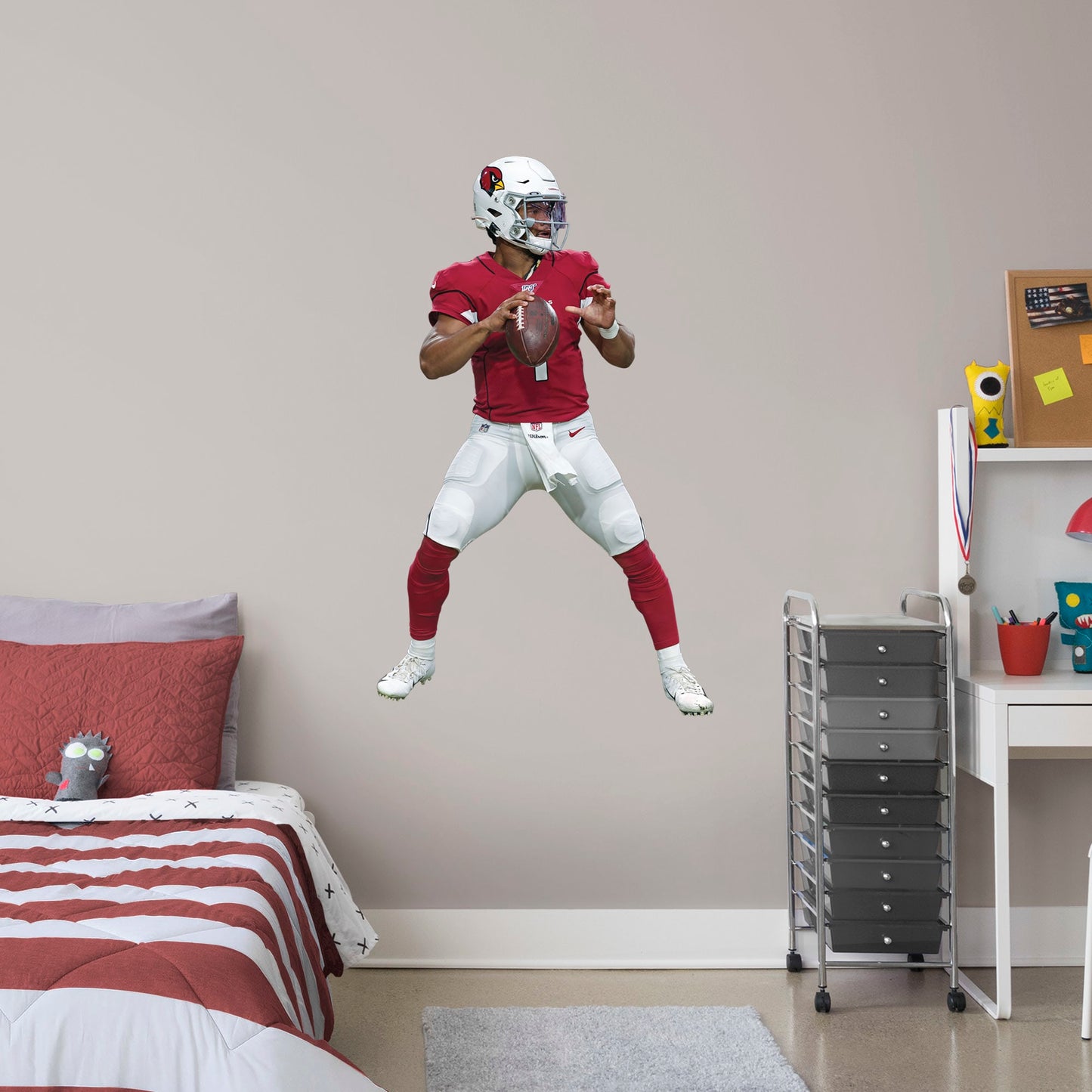 Arizona Cardinals: Kyler Murray         - Officially Licensed NFL Removable Wall   Adhesive Decal