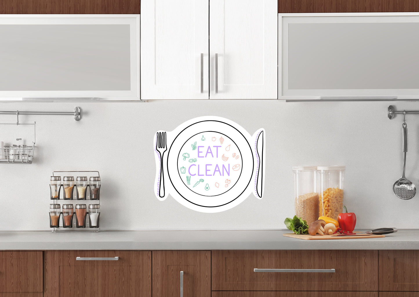 Eat Clean Plate        - Officially Licensed Big Moods Removable     Adhesive Decal