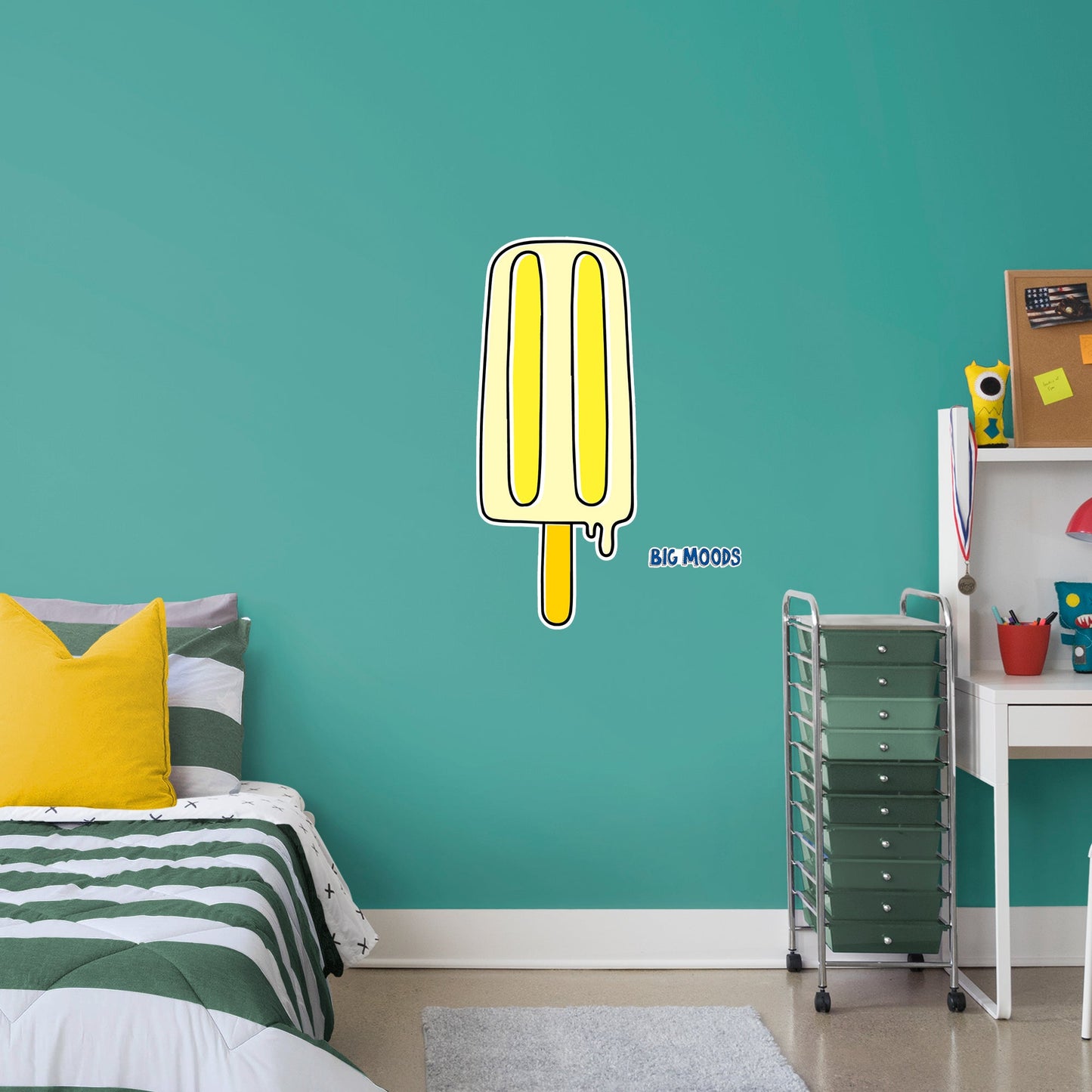 Popsicle (Yellow)        - Officially Licensed Big Moods Removable     Adhesive Decal