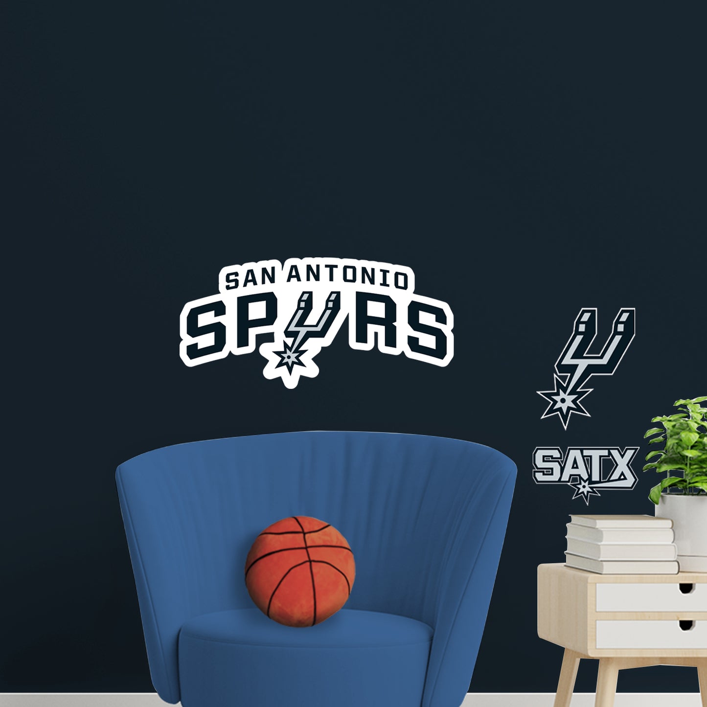 San Antonio Spurs: Address Block Logo - NBA Outdoor Graphic 8W x 6H