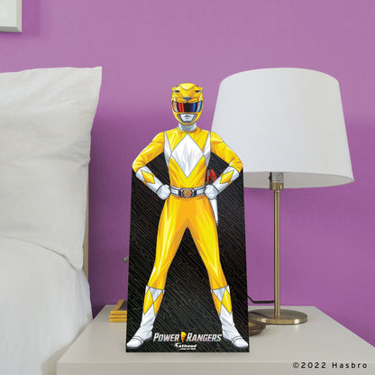 Power Rangers: Yellow Ranger Mini Cardstock Cutout - Officially Licensed Hasbro Stand Out
