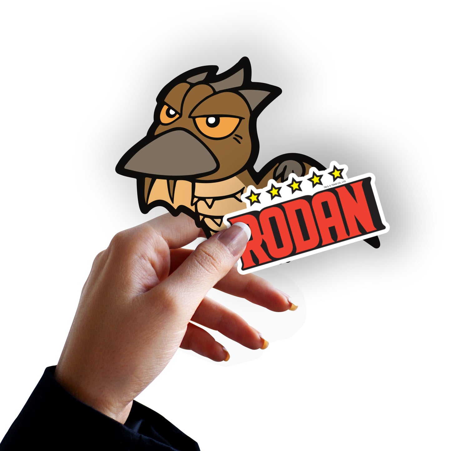 Sheet of 5 -Godzilla: Rodan Deformed Minis        - Officially Licensed Toho Removable     Adhesive Decal