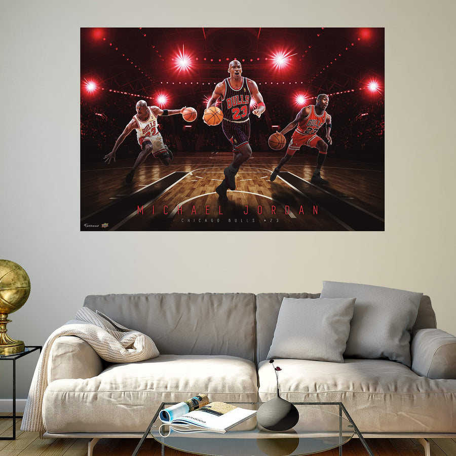 Michael Jordan - Montage Mural - Peel & Stick Poster - Official NBA - Reusable Vinyl Wall Decal