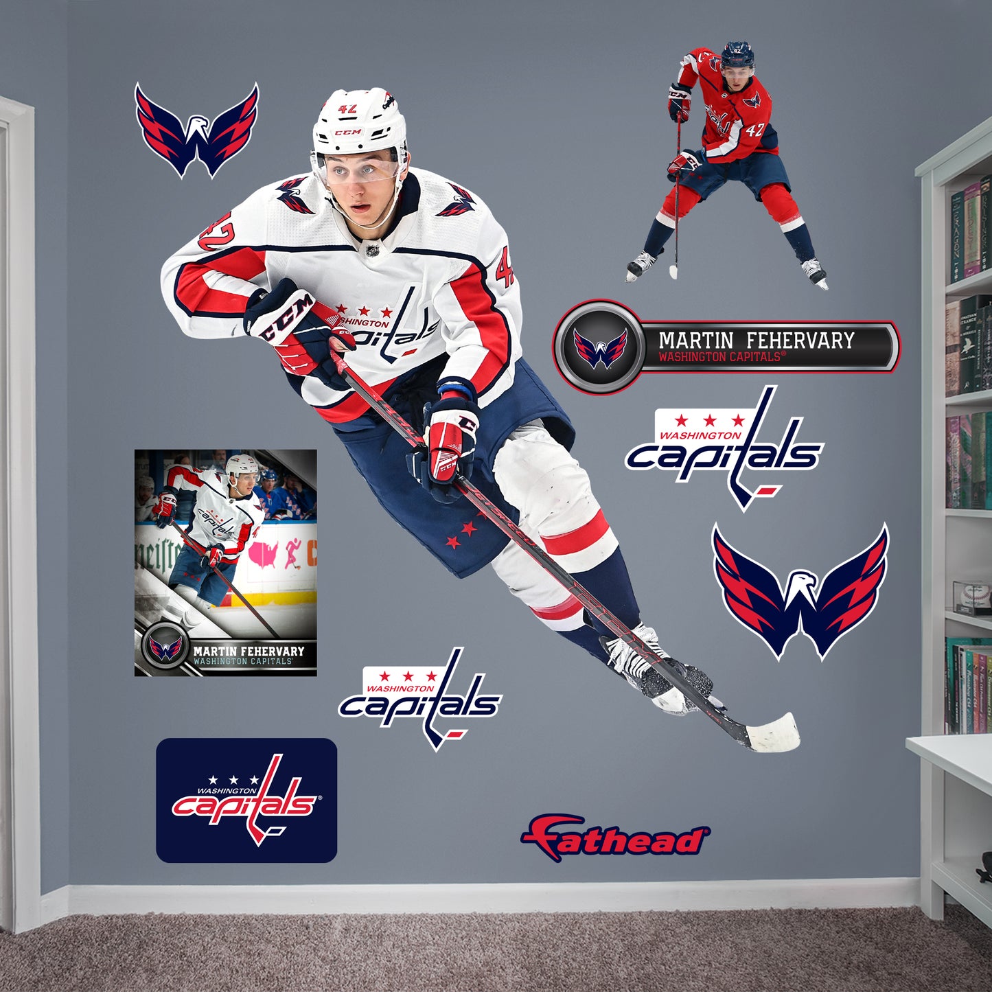Washington Capitals: Martin Fehervary 2021        - Officially Licensed NHL Removable     Adhesive Decal