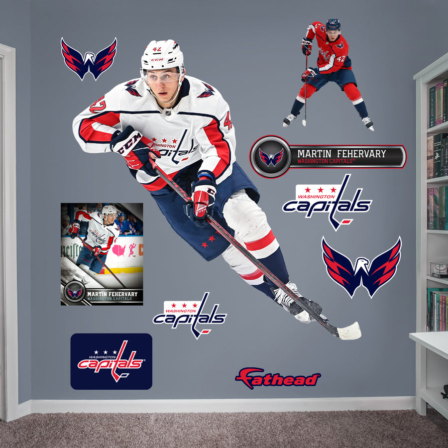 Martin Fehervary - RealBig Collection - Official NHL - Washington Capitals - Reusable Vinyl Wall Decals