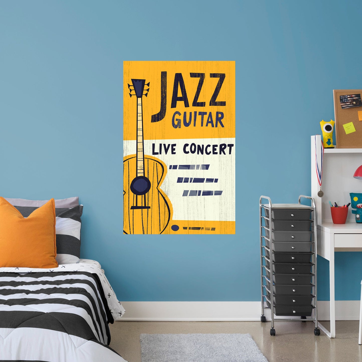 Soul Movie:  Jazz Guitar Mural        - Officially Licensed Disney Removable Wall   Adhesive Decal