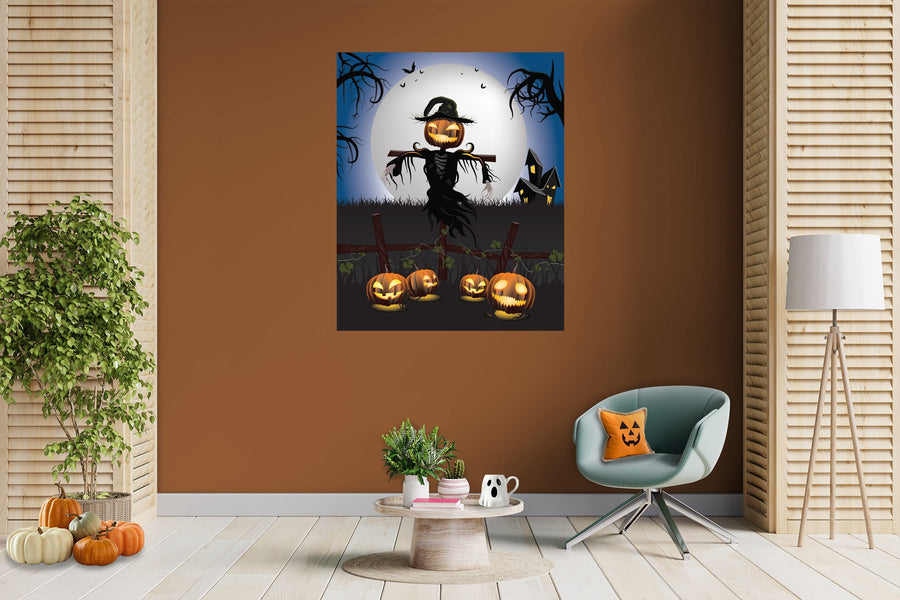 Halloween: Scarecrow Mural        -   Removable Wall   Adhesive Decal